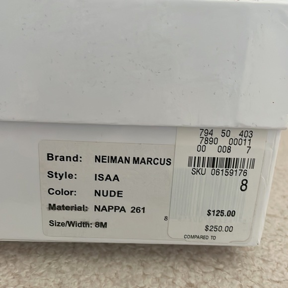 Used 💯 leather nude pumps from Neiman Marcus. - Picture 6 of 8